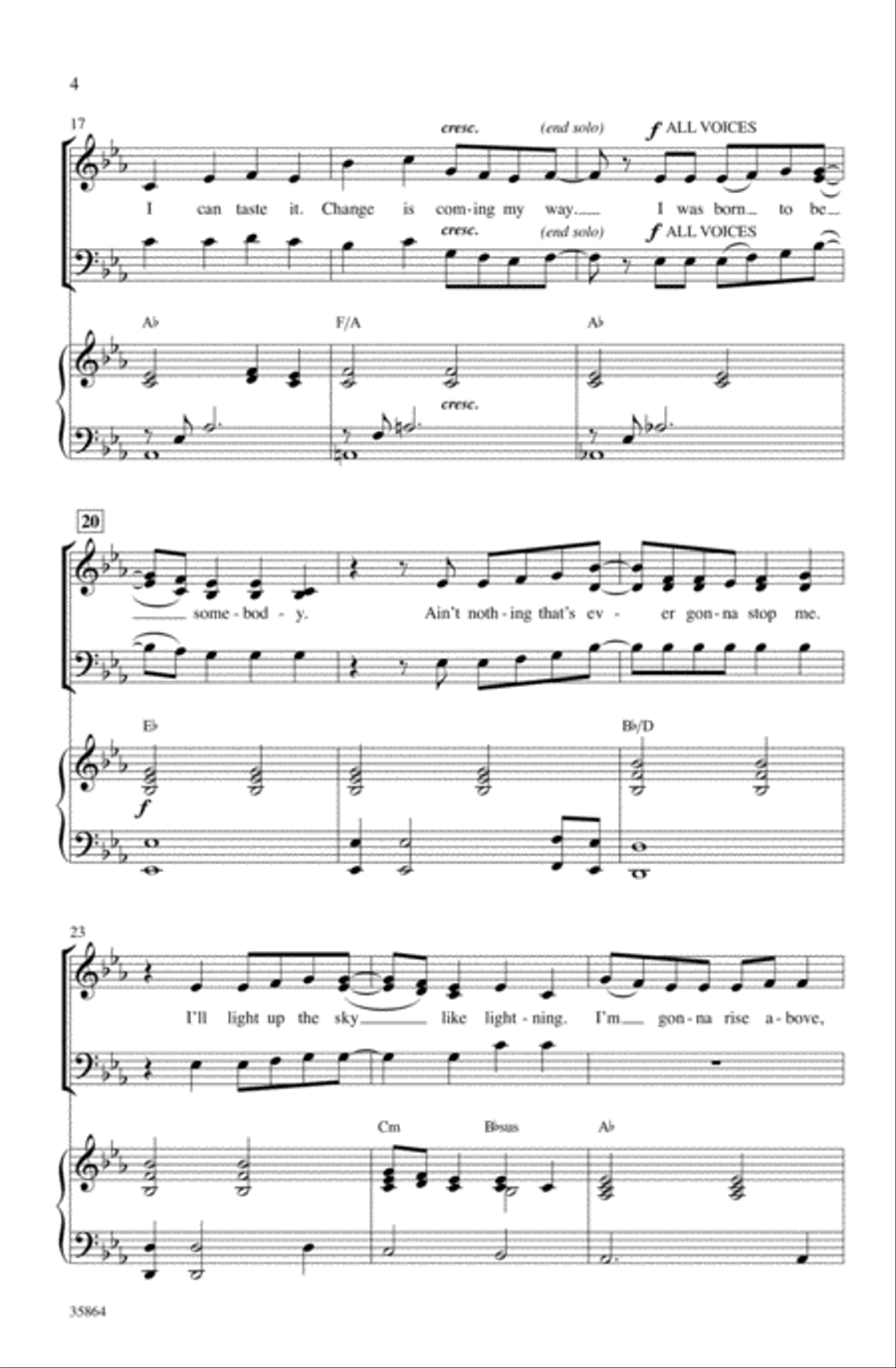 Born to Be Somebody (from Never Say Never) 3-Part scores gallery preview page 3
