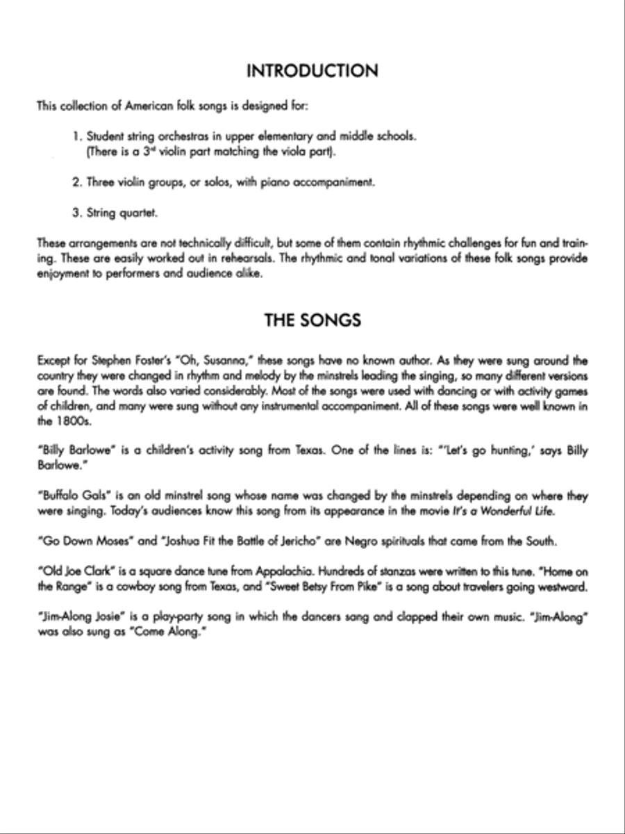 Strings Around the World -- Folk Songs of the U.S.A. String Orchestra scores gallery preview page 6