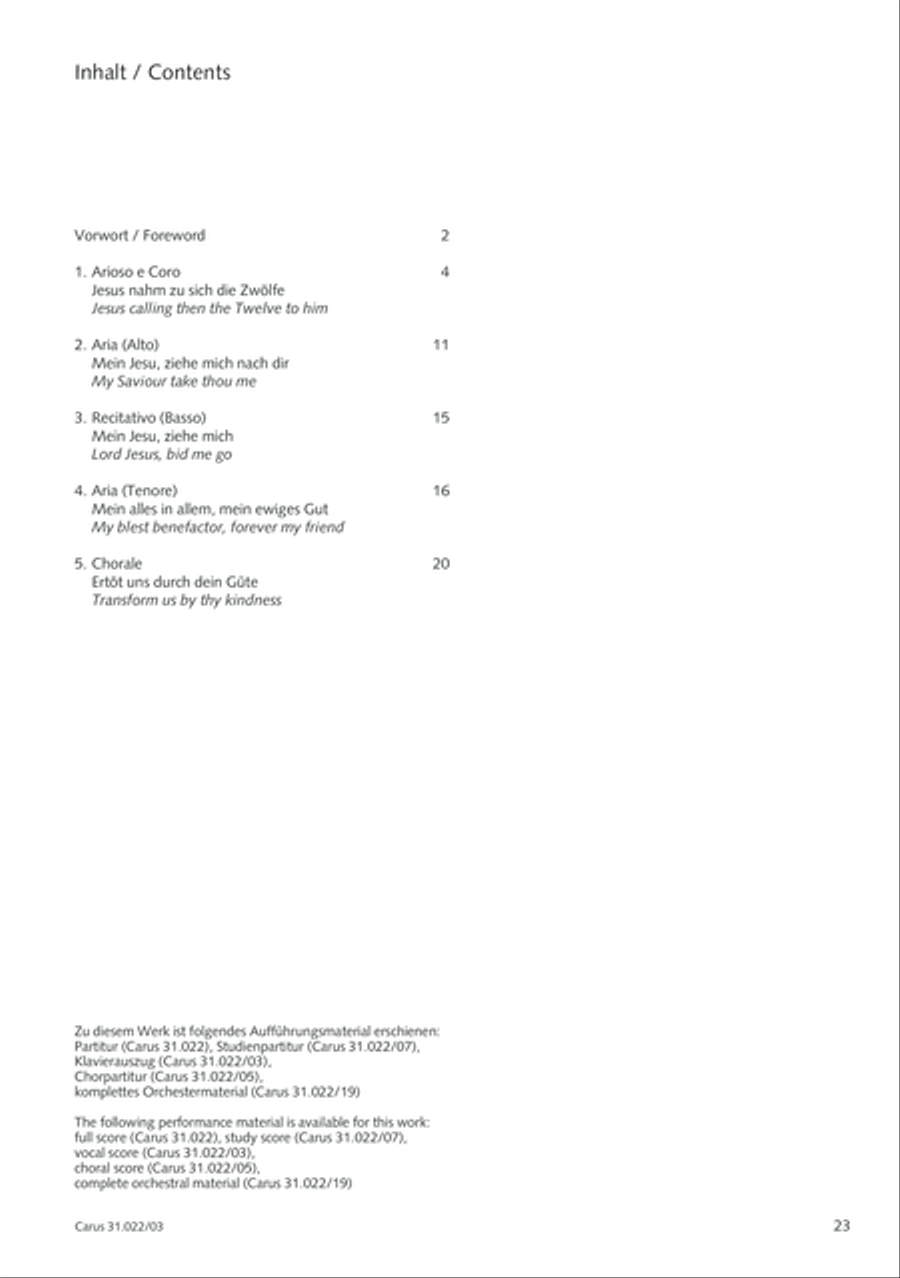 Jesus calling then the Twelve to him (Jesus nahm zu sich die Zwolfe) ATB scores gallery preview page 24