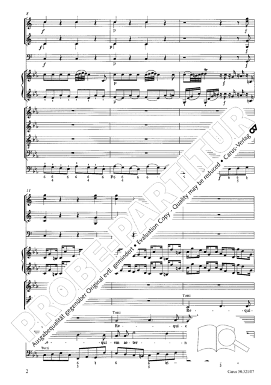 Requiem in C minor 4-Part scores gallery preview page 9