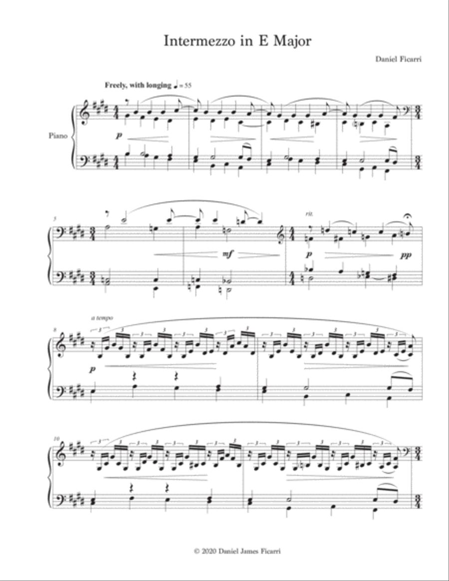 Intermezzo in E Major image number null