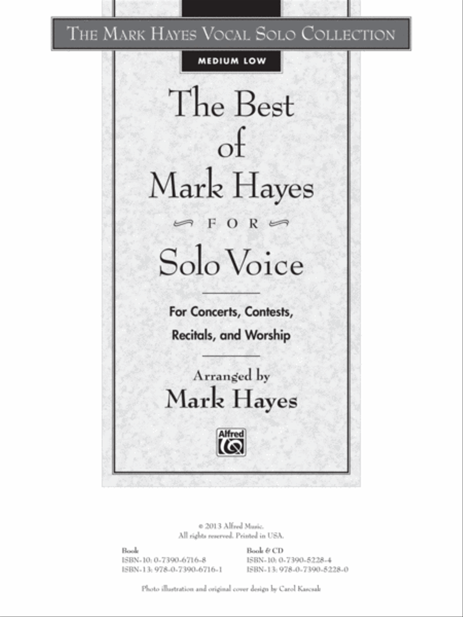 The Best of Mark Hayes for Solo Voice (For Concerts, Contests, Recitals, and Worship) Voice Solo scores gallery preview page 2