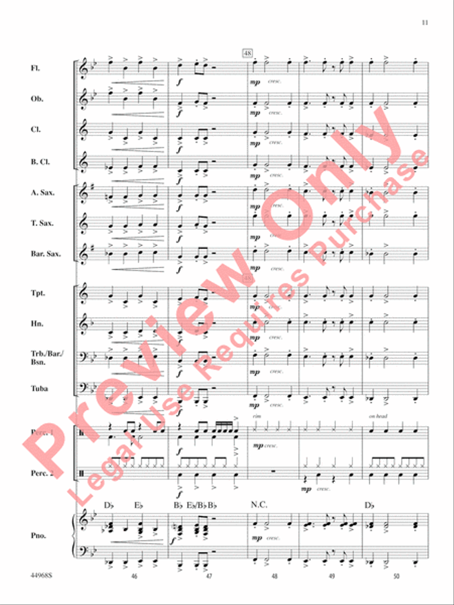Moon Rocks Moon Rocks Concert Band scores gallery preview page 12