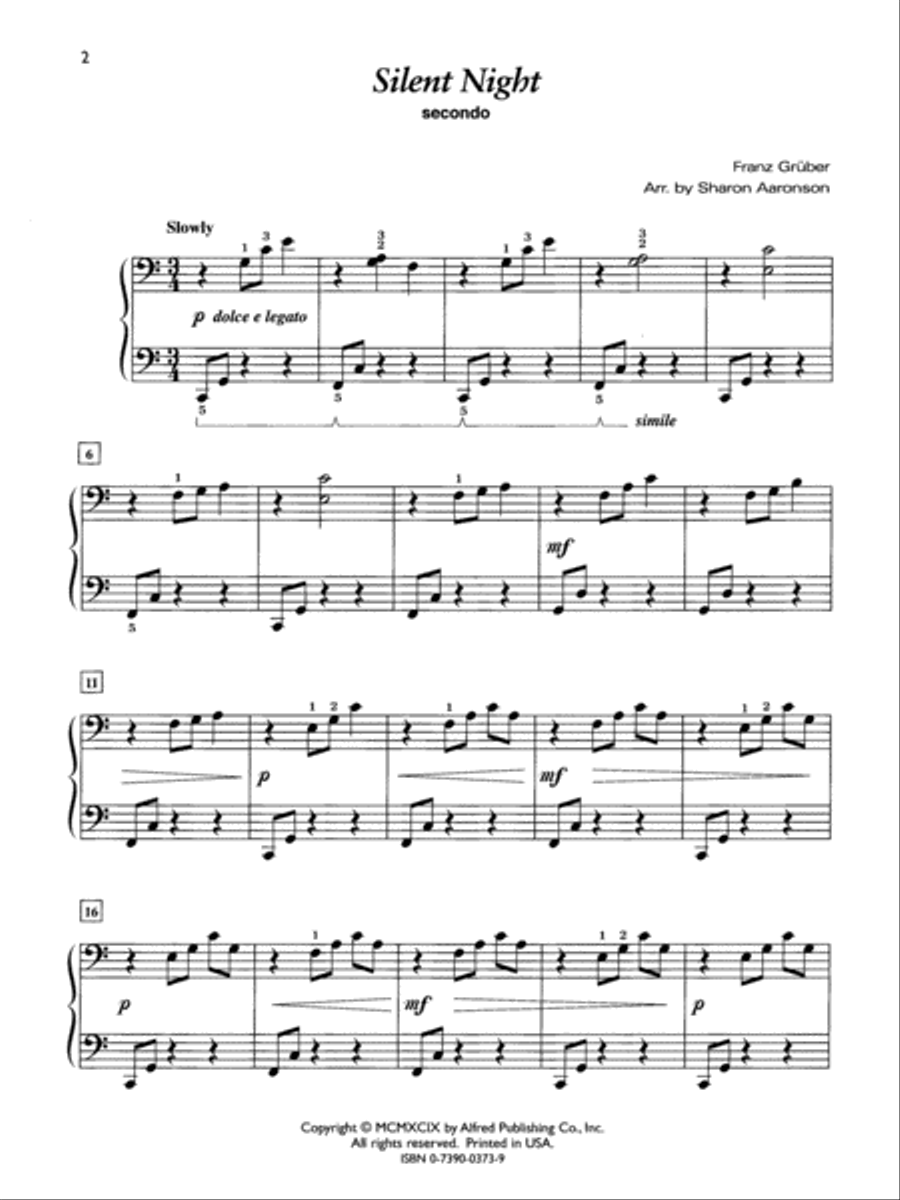 Silent Night Silent Night Small Ensemble scores gallery preview page 2