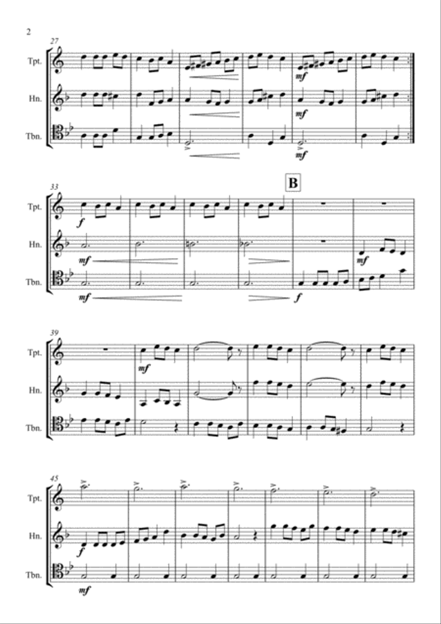 Carol Of The Bells Brass Ensemble scores gallery preview page 2