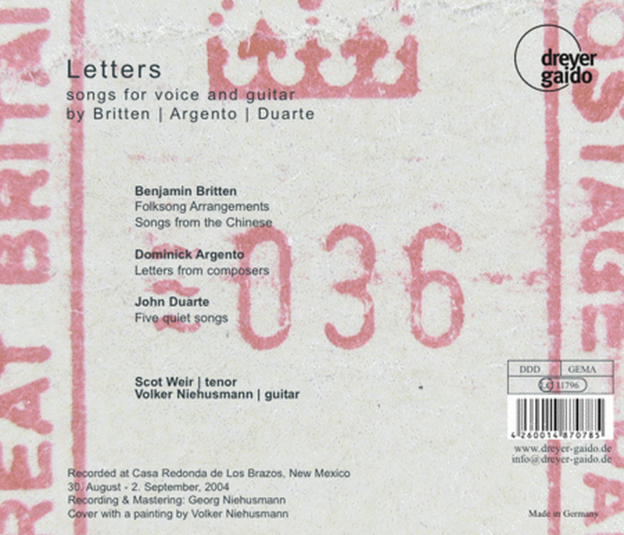 Letters - Songs for Voice And