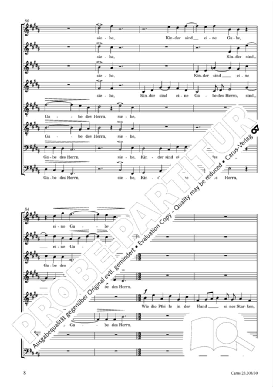 Blessed are all those who fear God (Wohl dem, der den Herren furchtet) SSAATTBB scores gallery preview page 9