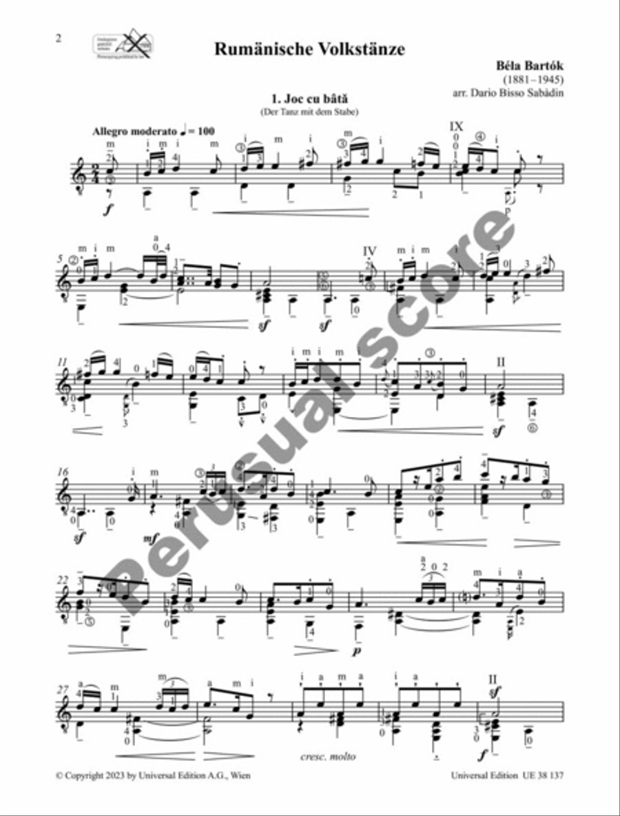 Rumänische Volkstänze Chamber Music scores gallery preview page 2