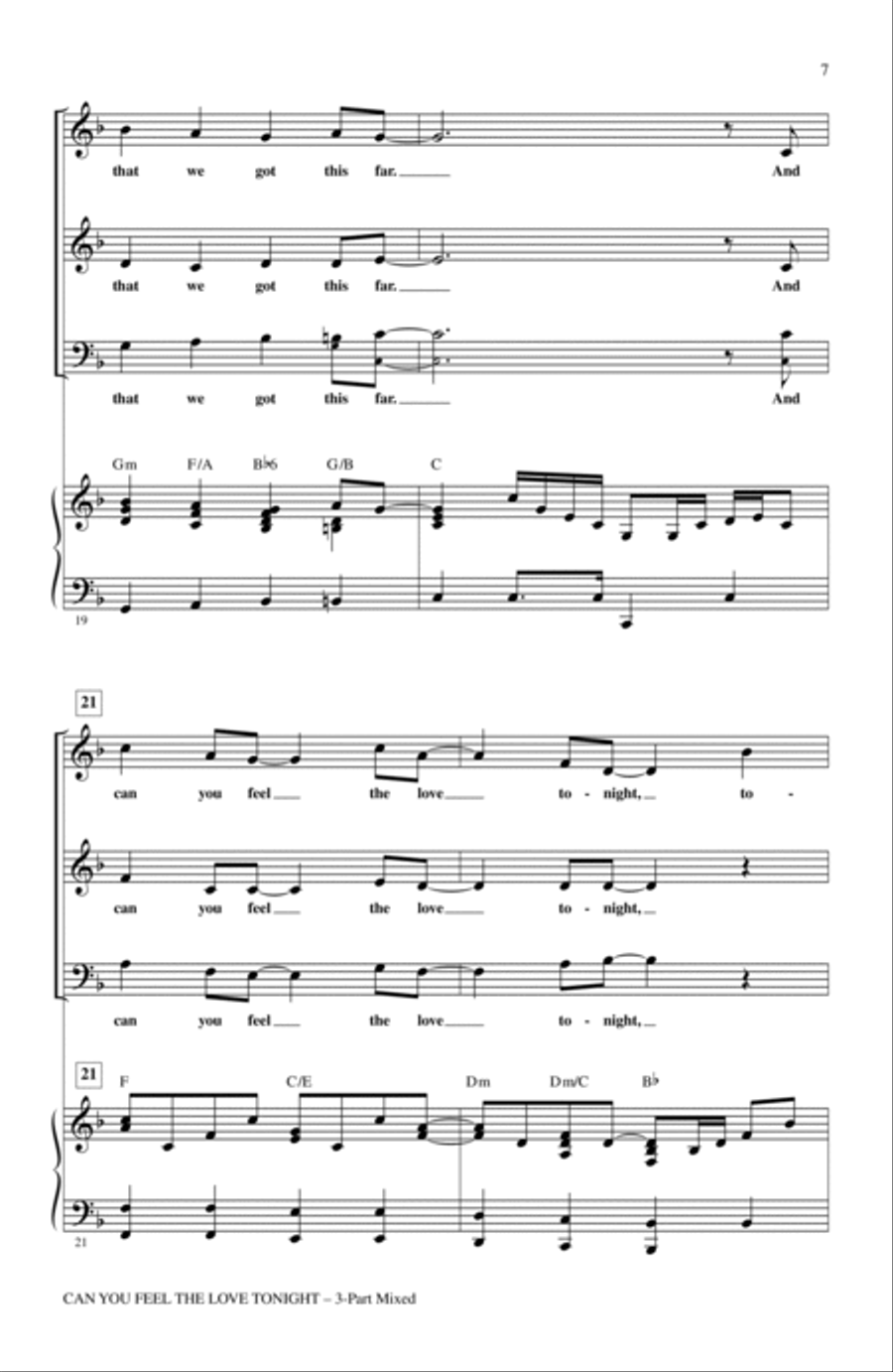 Can You Feel The Love Tonight (from The Lion King) (arr. Audrey Snyder) 3-Part scores gallery preview page 5