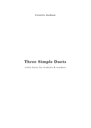 Book cover for Three Simple Duets, for 2 violins