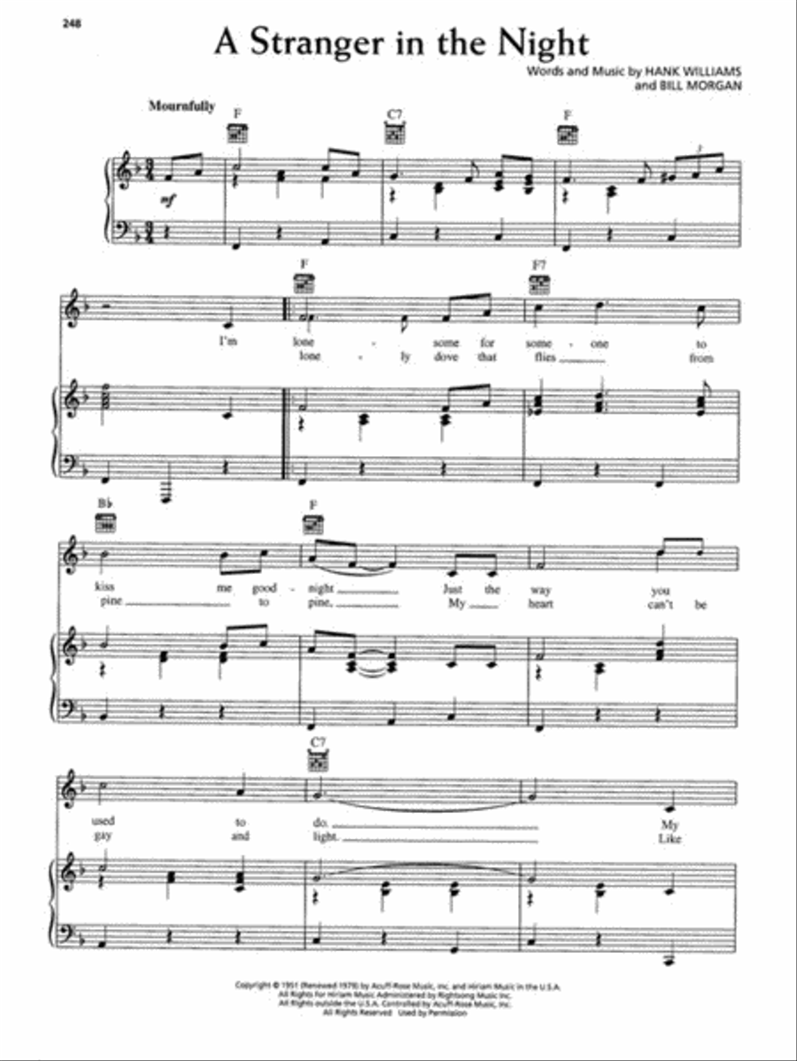 Hank Williams Complete Piano, Vocal, Guitar scores gallery preview page 8
