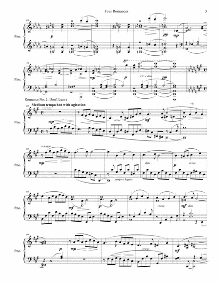 Four Romances, Op. 138 Four Romances, Op. 138 Piano Solo scores gallery preview page 3