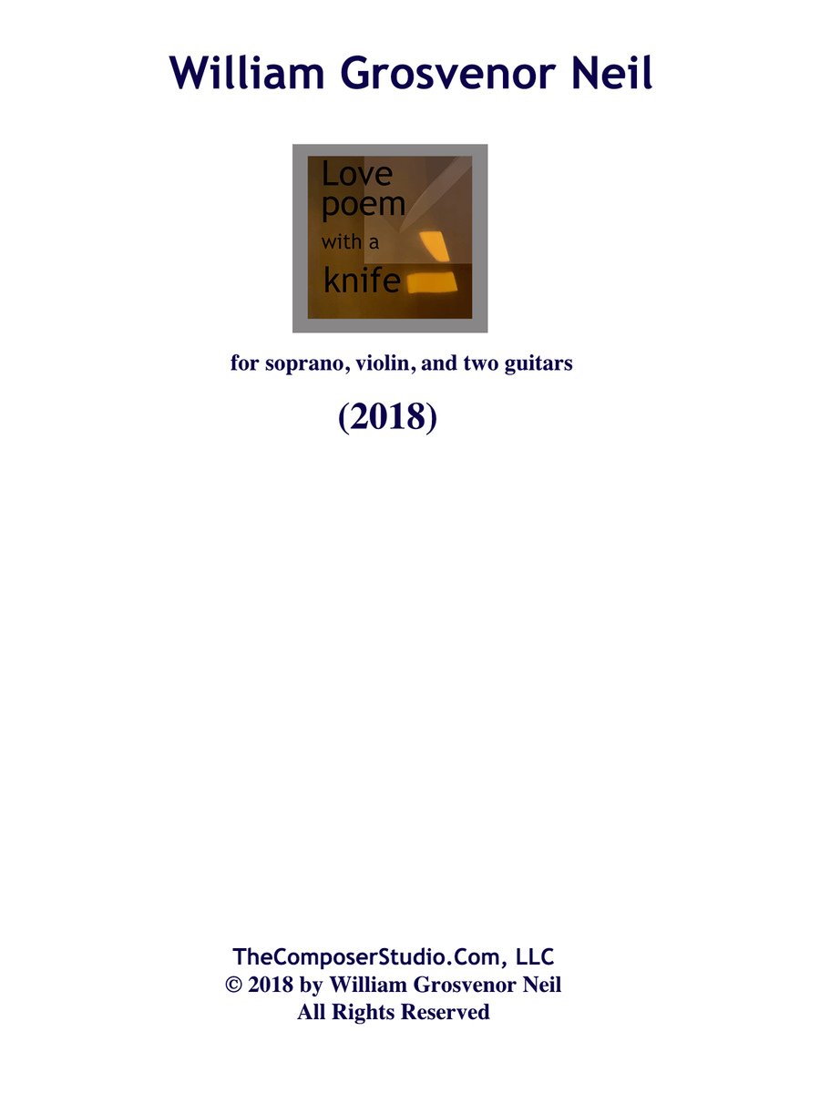 Love poem with a knife Acoustic Guitar scores gallery preview page 1