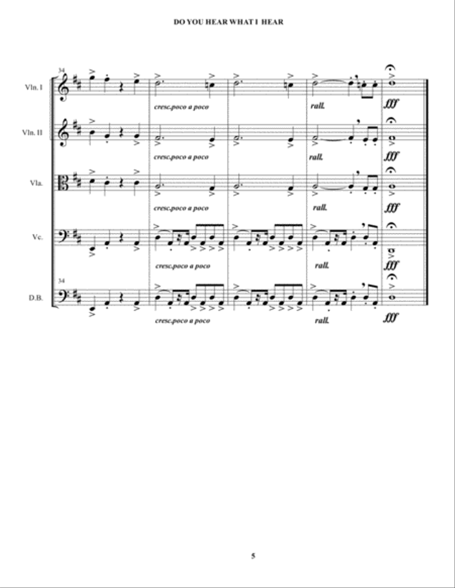 Do You Hear What I Hear String Orchestra scores gallery preview page 5
