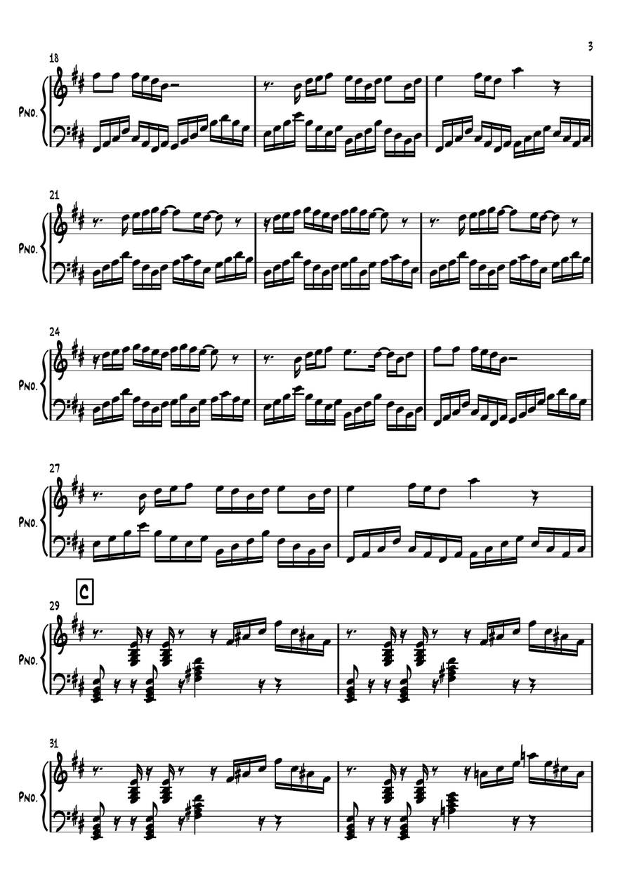 Hope Piano Solo scores gallery preview page 3