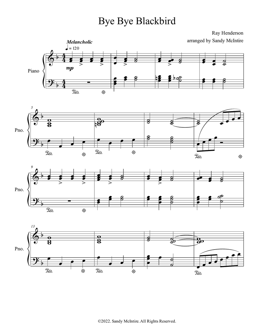 Bye Bye Blackbird Piano Method scores gallery preview page 2