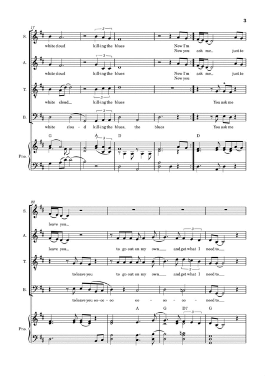 Killing The Blues Killing The Blues 4-Part scores gallery preview page 4