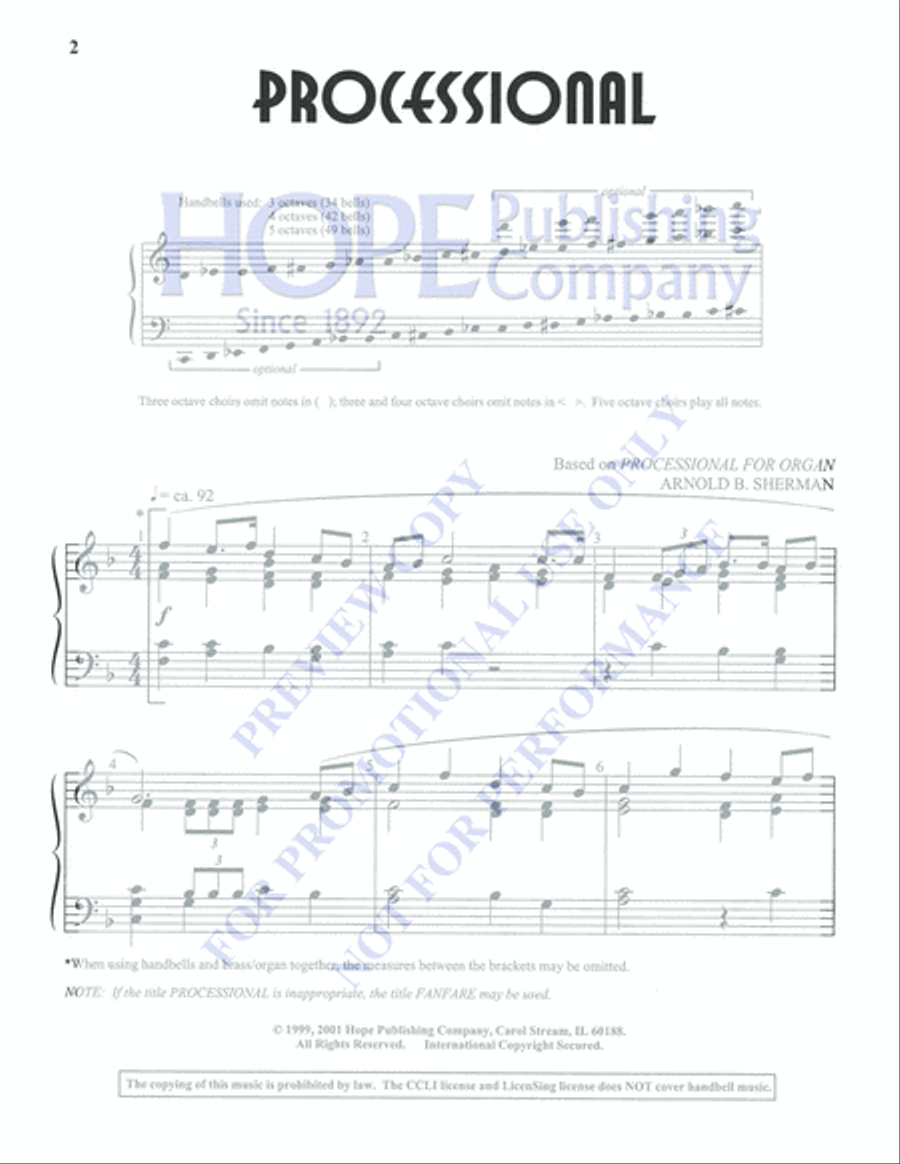 Processional Processional 5-Octaves scores gallery preview page 2