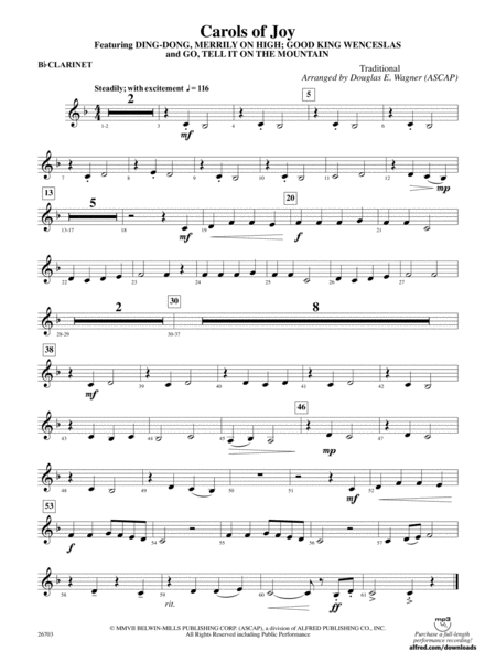 Carols of Joy: 1st B-flat Clarinet
