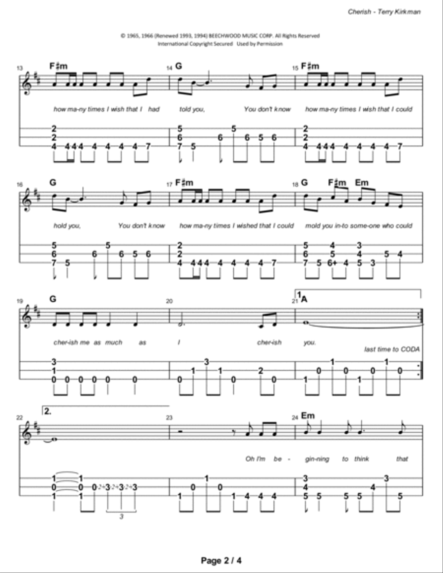 Cherish Dulcimer scores gallery preview page 3