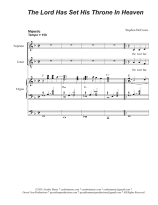 The Lord Has Set His Throne In Heaven (Vocal Quartet - (SATB)