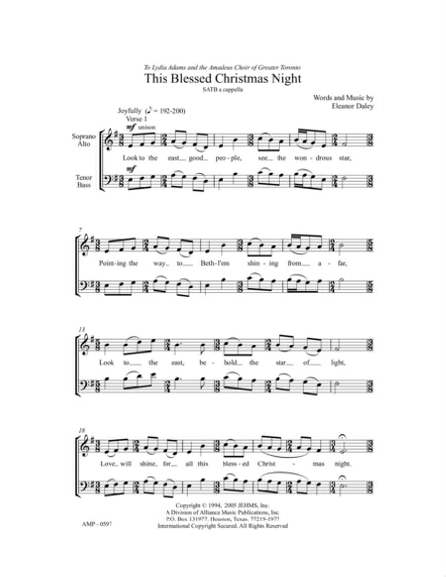 This Blessed Christmas Night 4-Part scores gallery preview page 5