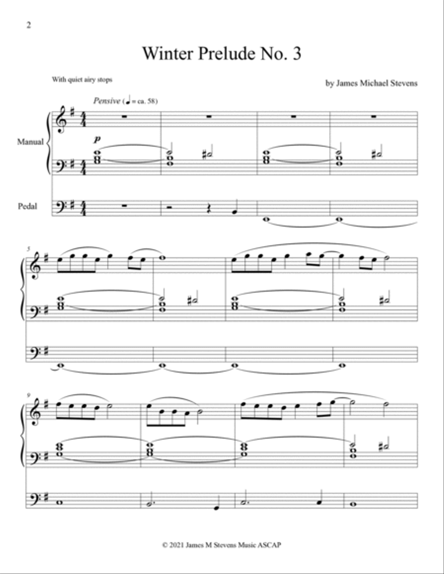 Winter Prelude No. 3 for Organ Organ Solo scores gallery preview page 2