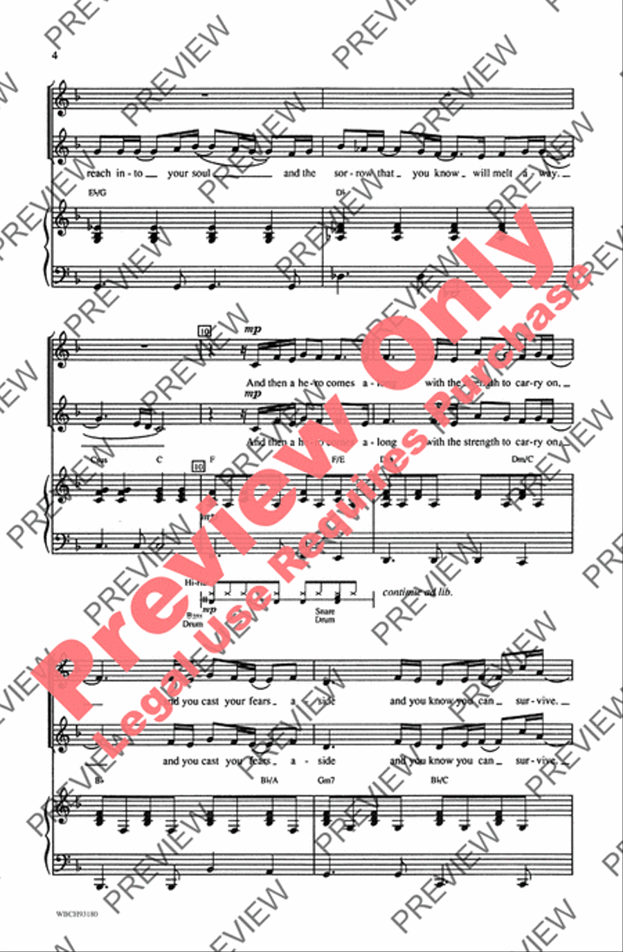 Hero Unison Choir scores gallery preview page 3