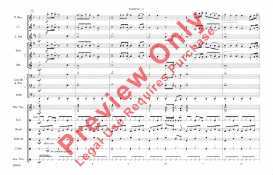 Eye of the Tiger Marching Band scores gallery preview page 3