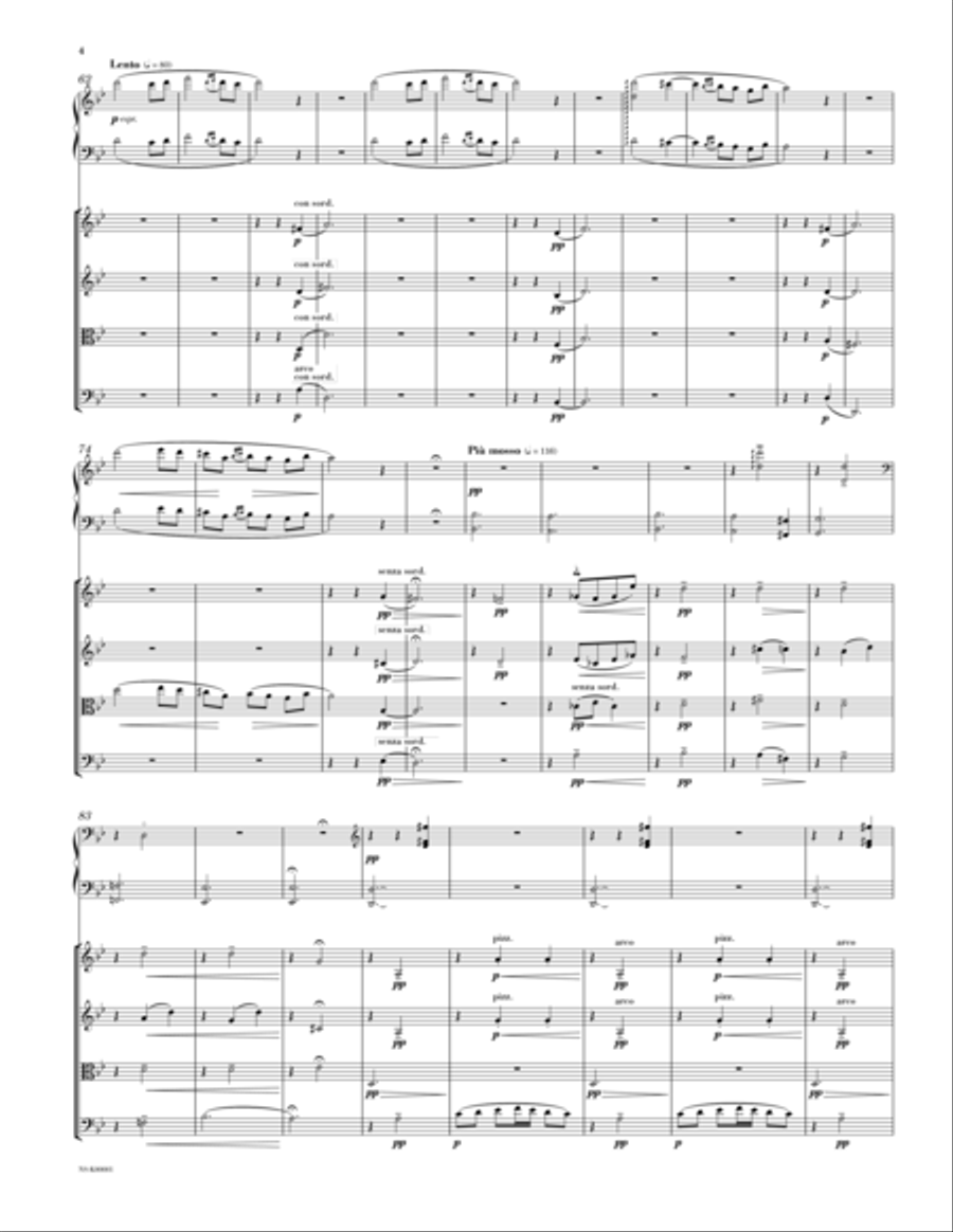 Albéniz: Asturias (Legend) (arr. for harp and string quartet) String Orchestra scores gallery preview page 4