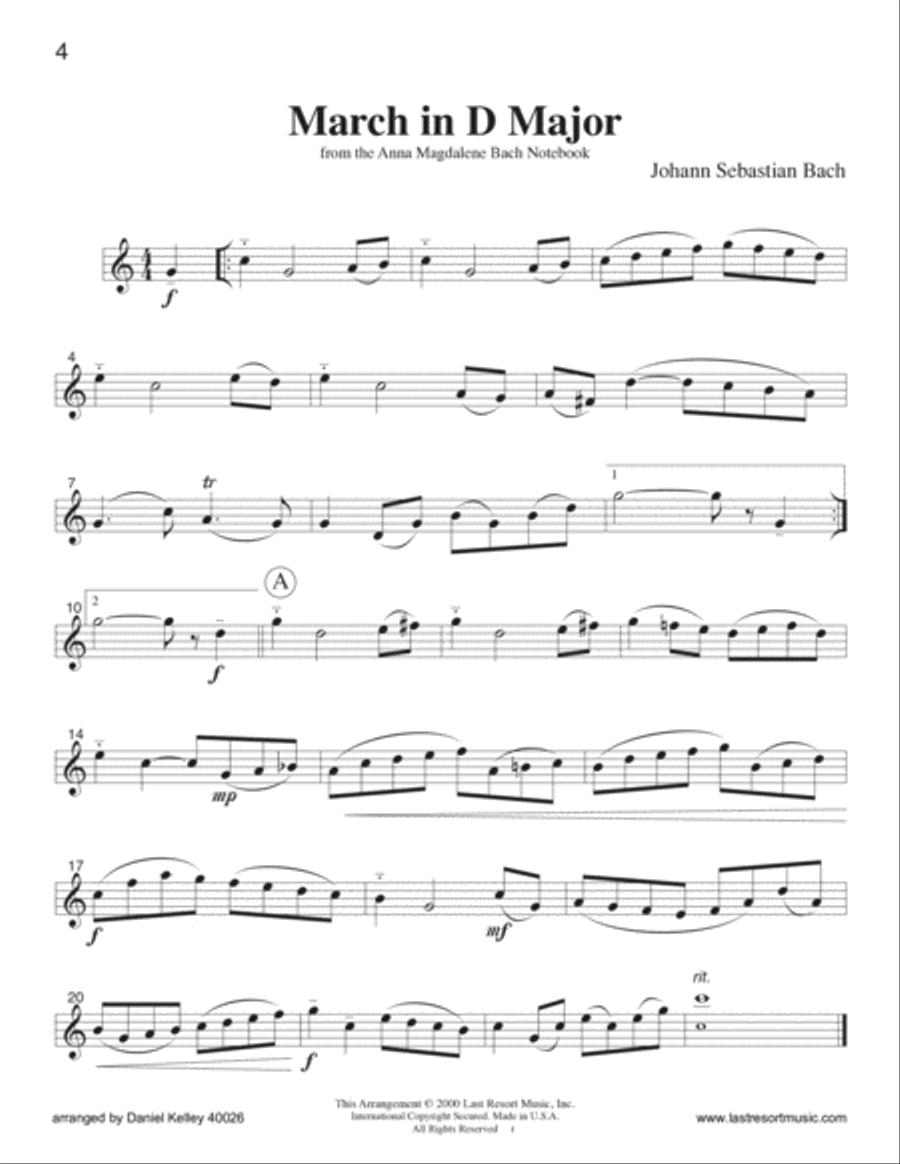 Solos for the Intermediate Clarinetist, Volume 1 for Clarinet & Piano 40026 B-Flat Clarinet scores gallery preview page 4