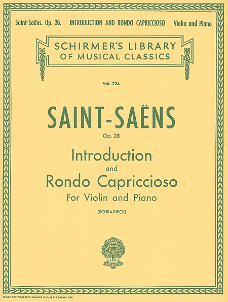 Camille Saint-Saens: Introduction And Rondo Capriccioso, Op. 28 - Piano / Violin