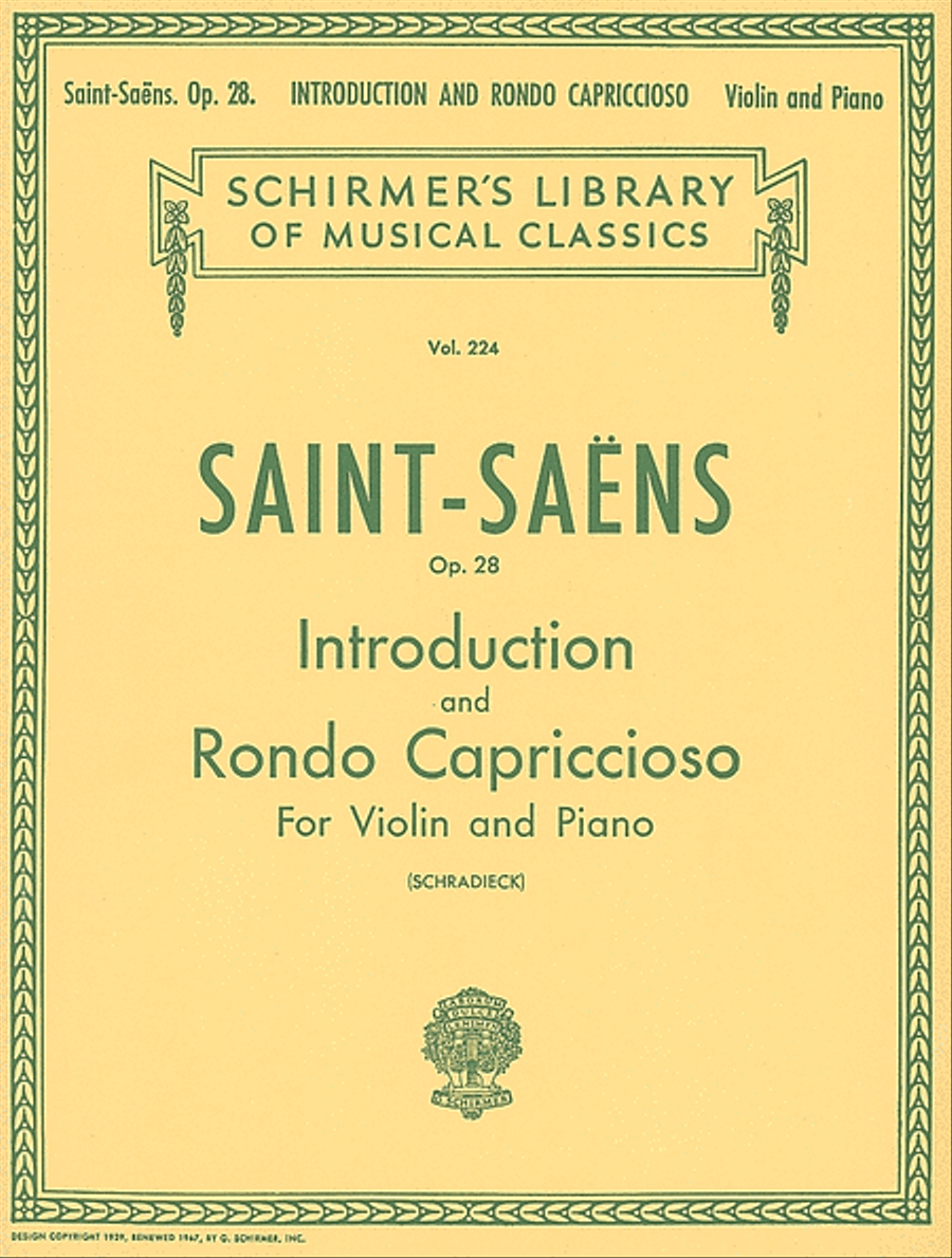 Introduction and Rondo Capriccioso, Op. 28 Violin Solo scores gallery preview page 1