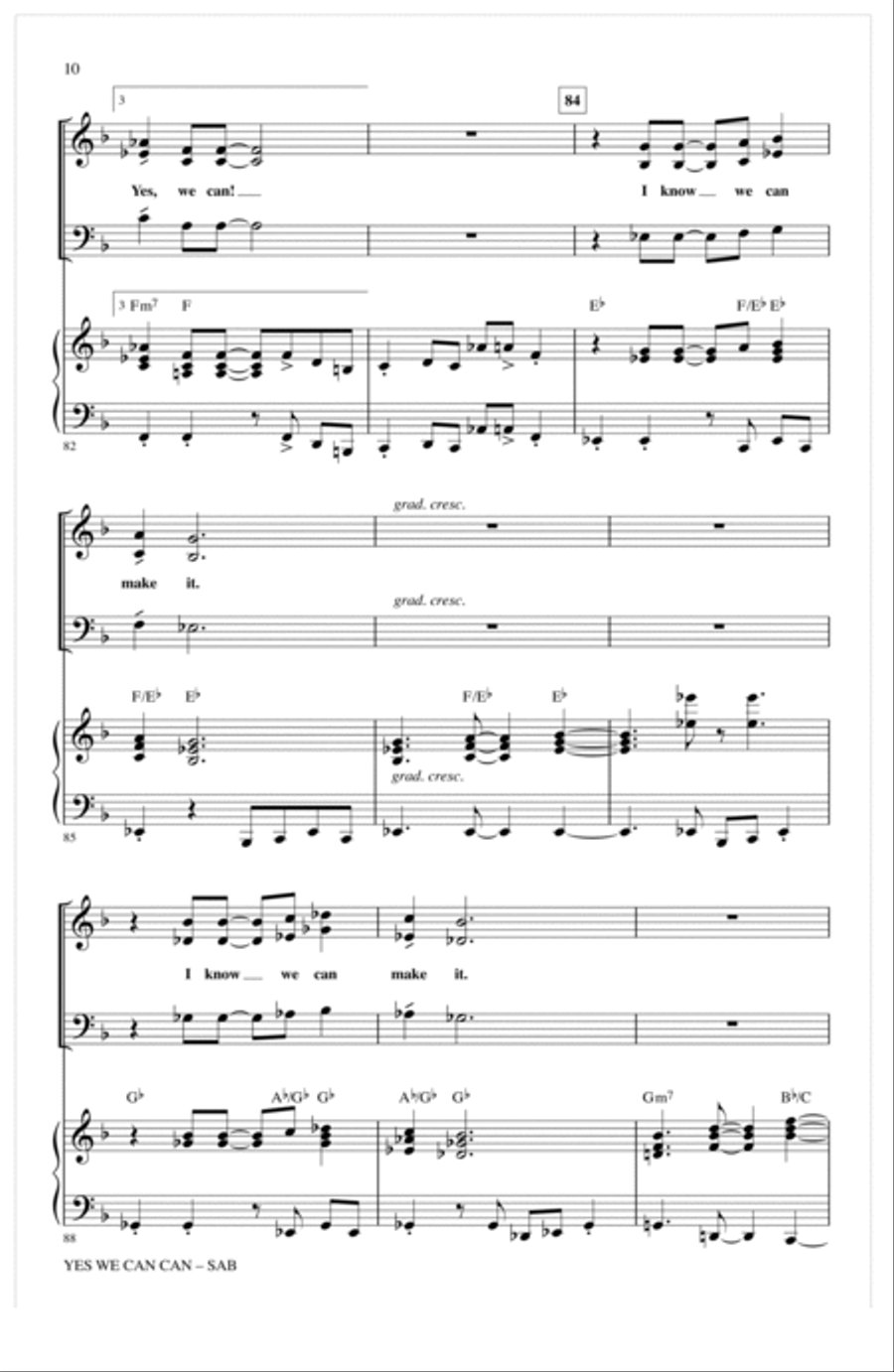 Yes We Can Can (arr. Kirby Shaw) 3-Part scores gallery preview page 9