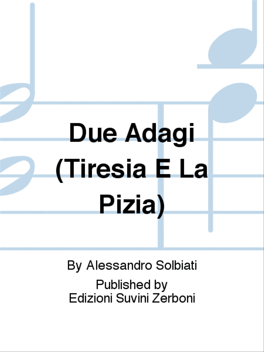 Due Adagi (Tiresia E La Pizia) Violin Solo scores gallery preview page 1