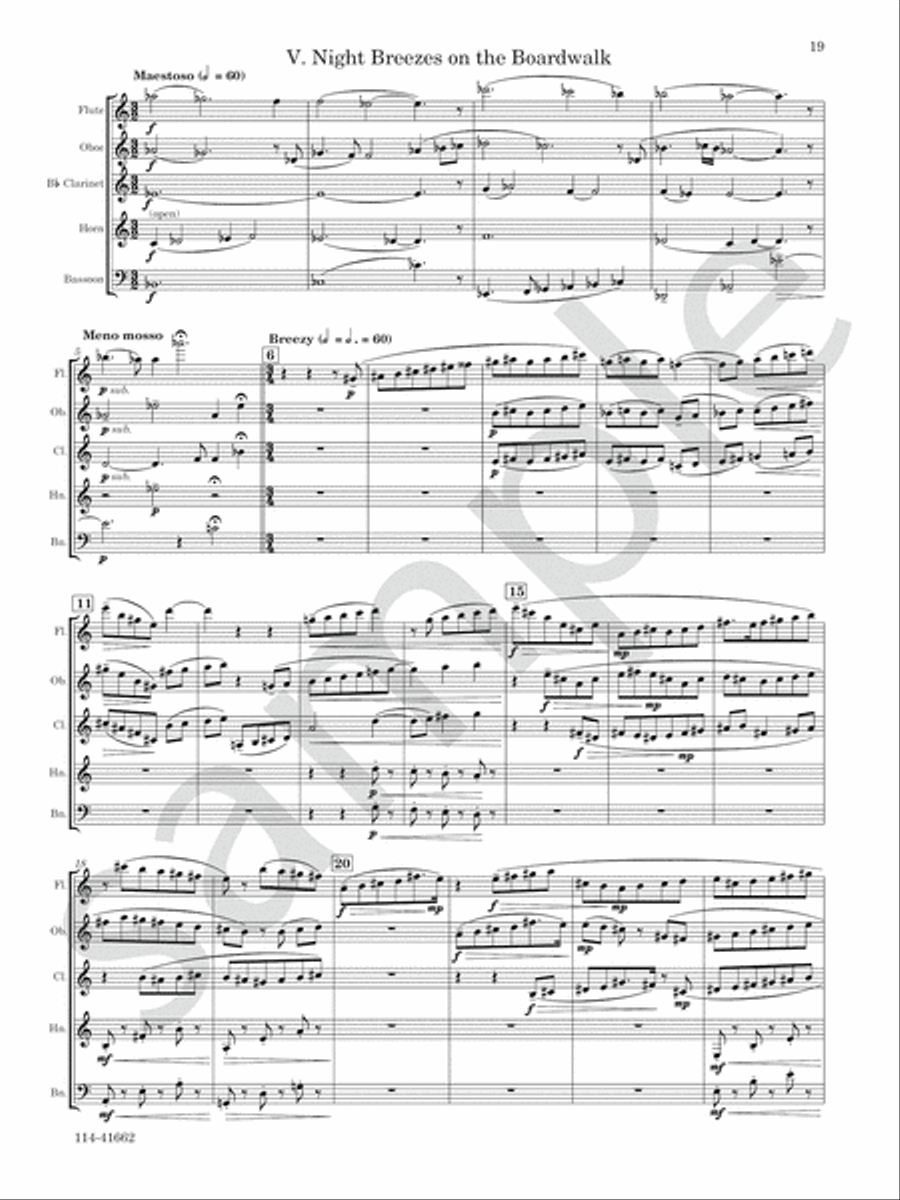 Cape May Breezes Woodwind Quintet scores gallery preview page 10
