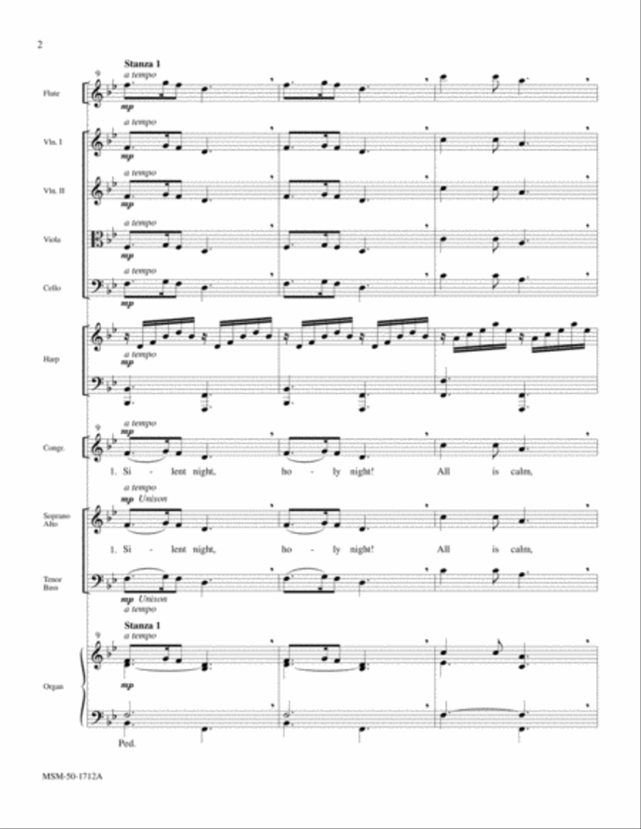 Silent Night Choir scores gallery preview page 4
