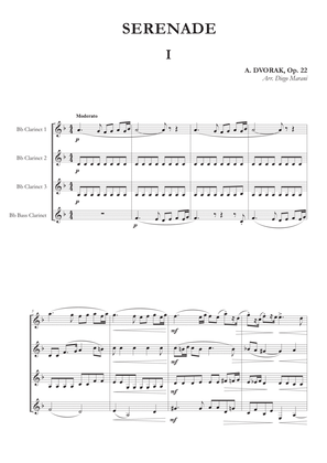 Book cover for Moderato from Serenade Op. 22 for Clarinet Quartet