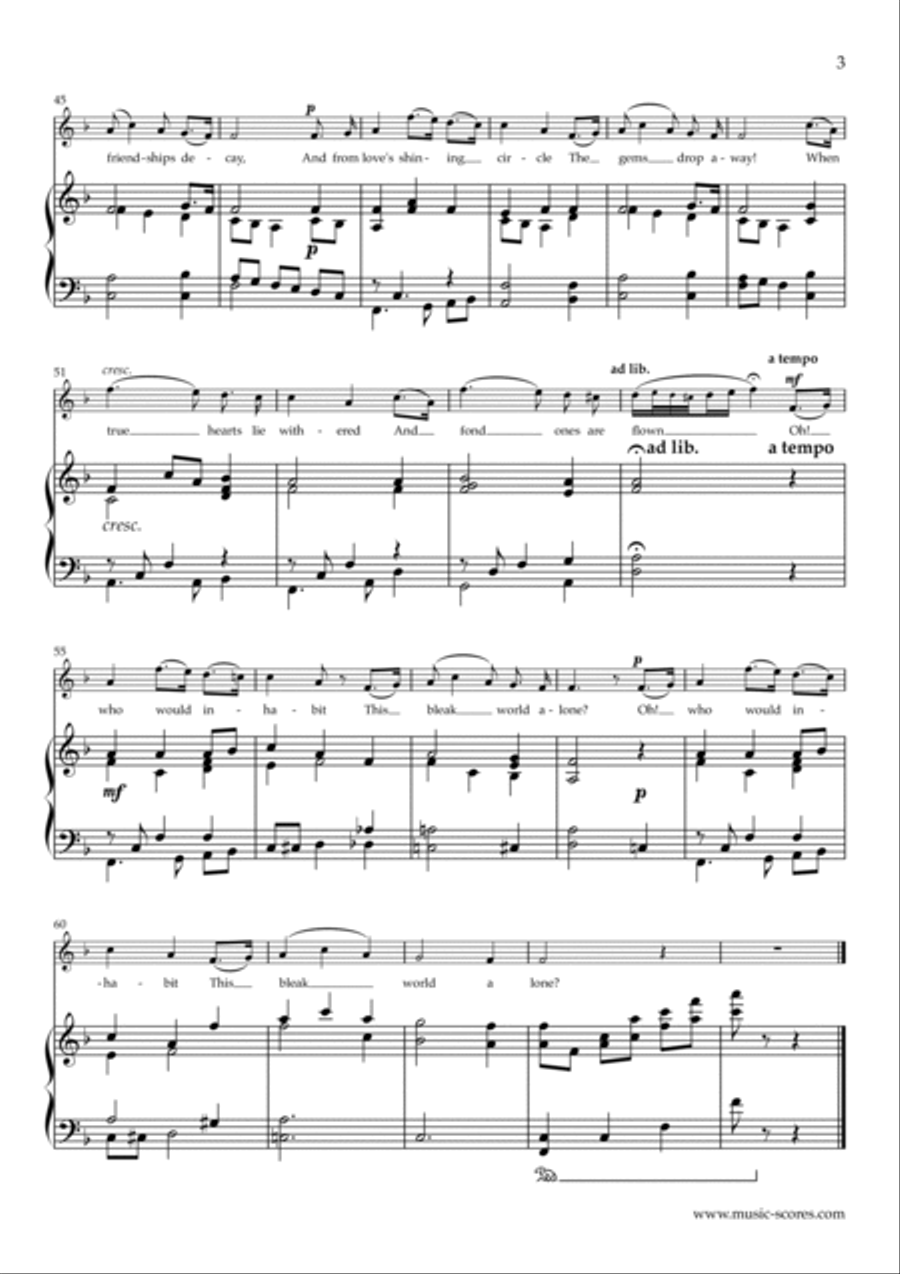 The Last Rose of Summer - Voice and Piano - F major Voice Solo scores gallery preview page 3