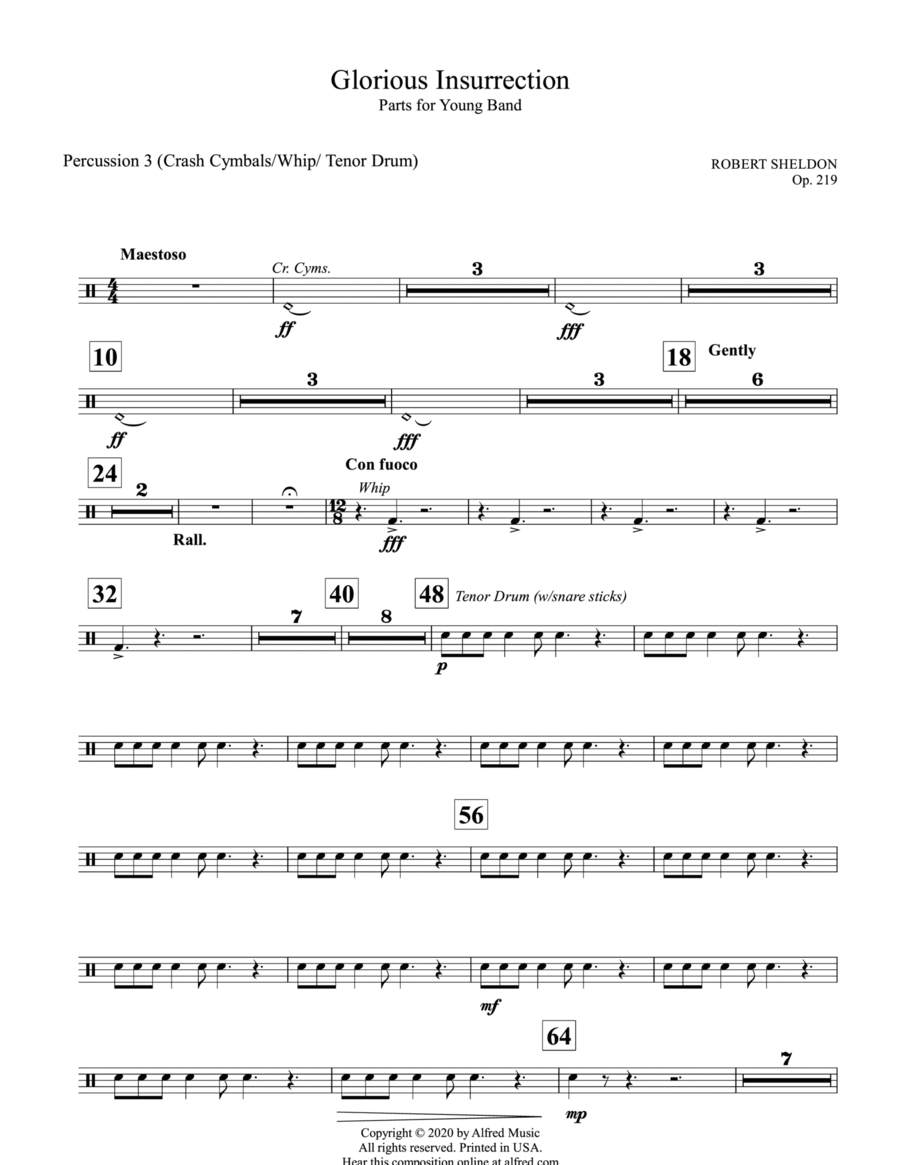 Glorious Revolution: 3rd Percussion Concert Band scores gallery preview page 1