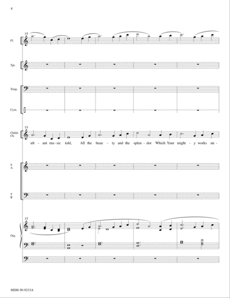 Lord, We Bring Our Gift of Music (Full Score) Choir scores gallery preview page 5