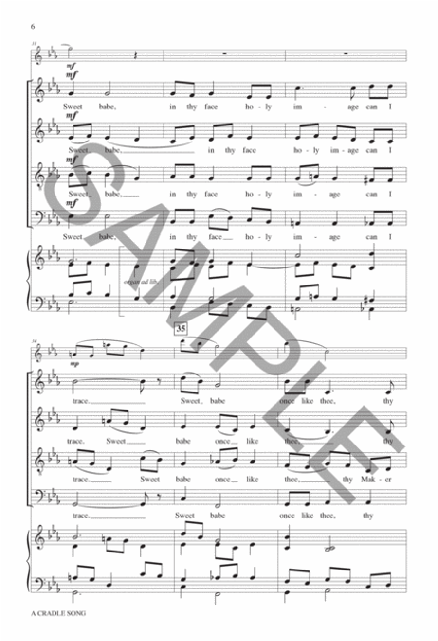 A Cradle Song A Cradle Song 4-Part scores gallery preview page 6
