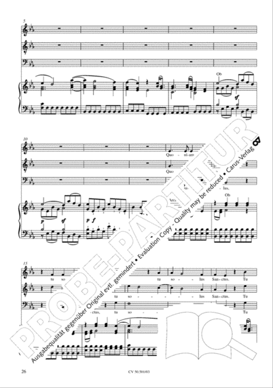 Mass in C Major 4-Part scores gallery preview page 27