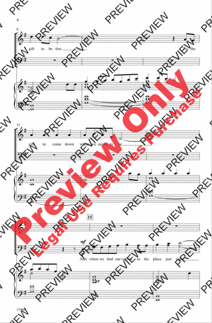 Simple Gifts 3-Part scores gallery preview page 3