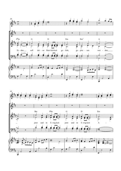 Sanctus / Heilig 2011 in D for SSA, SATB choir, piano and flutes from rhythmical mass by S Peberdy image number null