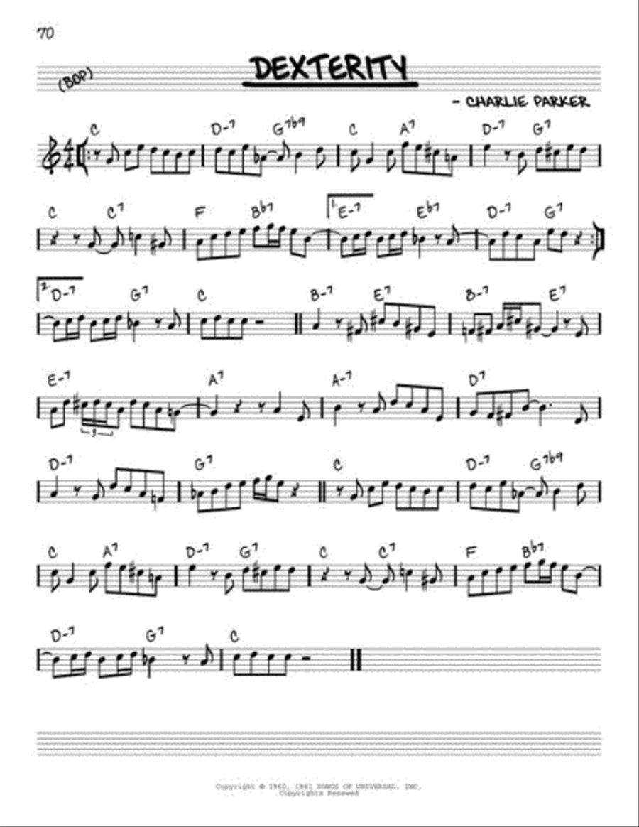 The Real Bebop Book B-Flat Instrument scores gallery preview page 7