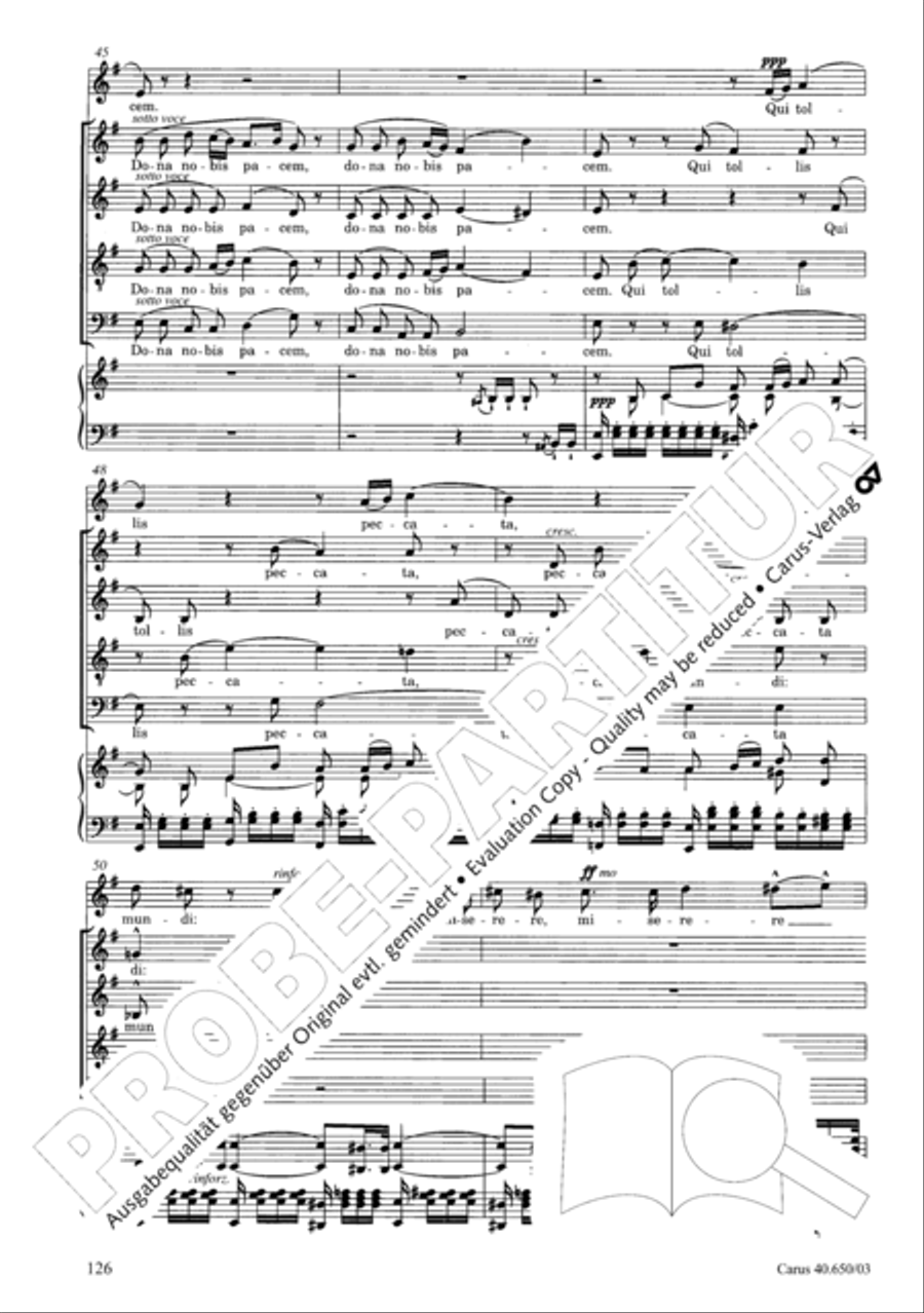 Petite Messe solennelle 4-Part scores gallery preview page 129