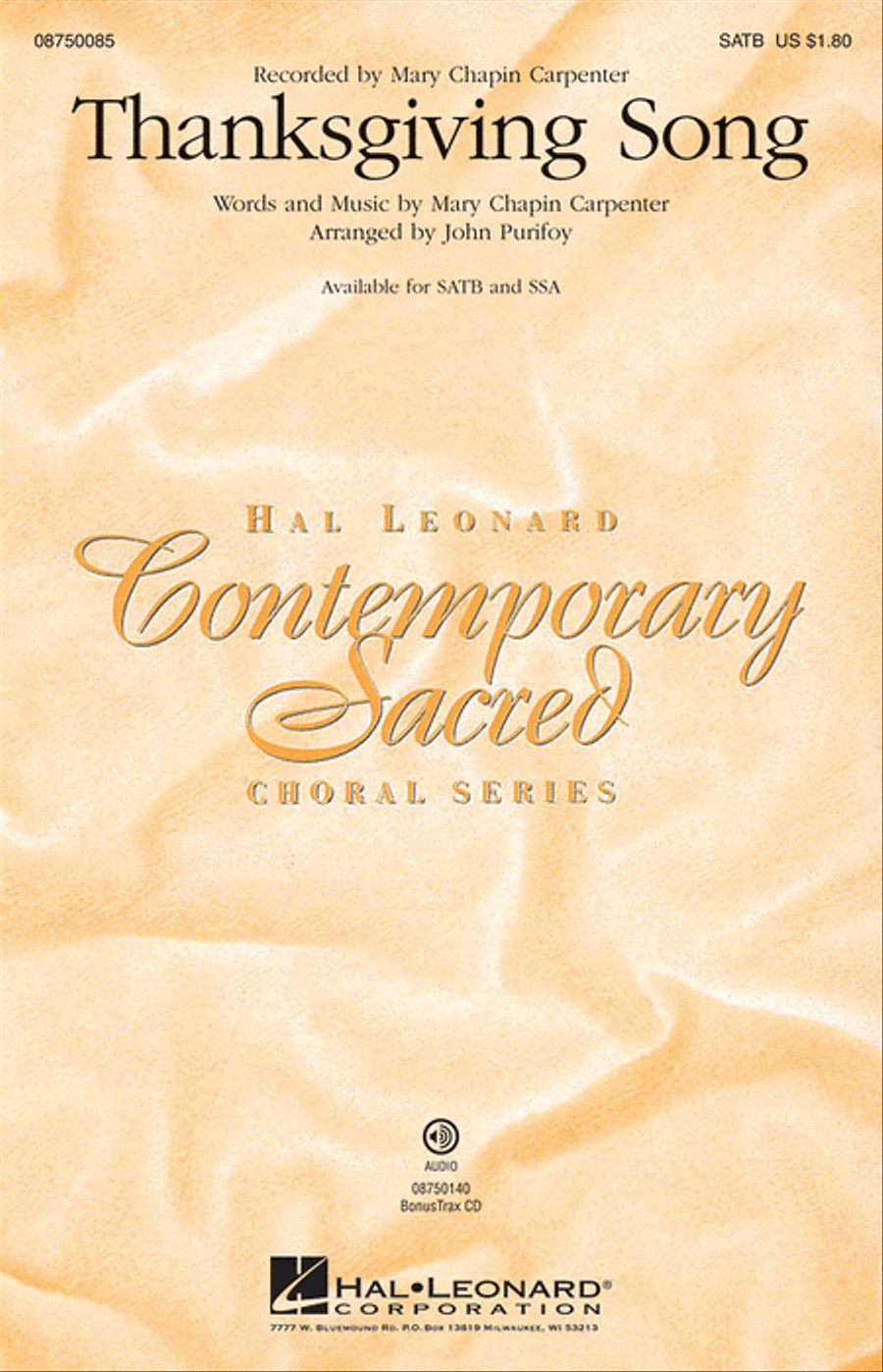 Thanksgiving Song 4-Part scores gallery preview page 1