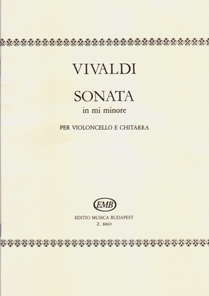 Book cover for Sonata in mi minore