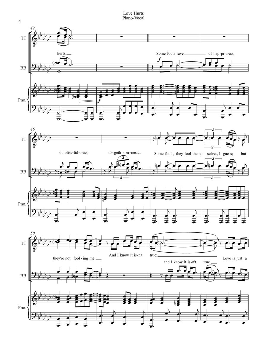 Love Hurts Love Hurts TTBB scores gallery preview page 4